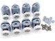Shower Door Roller Wheels Set, 8 pcs, Grey/White