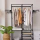 Double Freestanding Clothes Rack with Shelves, 162x36x174 cm