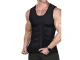 Men\'s Neoprene Fitness Shirt with Zipper, Black, Size M