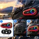 Q08 2X motorcycle helmet intercom with Bluetooth and RGB, black