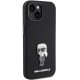 Чехол Karl Lagerfeld для iPhone 15 Silicone Ikonik Metal Pin, черный