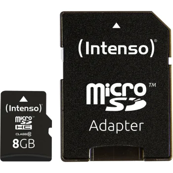 Intenso microSDHC 8GB Class 10 Memory Card with SD Adapter 3413460