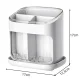 Kitchen Cutlery Drainer and Organizer, White
