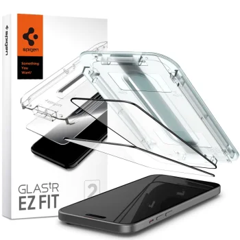 Spigen iPhone 15 Plus Tempered Glass Glas.tR EZ Fit FC, Black (2 pcs.)