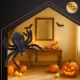 Ruhhy 00026028 Plastic Spiders Decoration, 10 pcs, Black