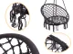 Garden Home Hammock Chair Swing \"Stork Nest\" with Pillow, Black