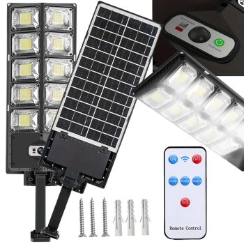 Night Light Solar LED Lamp with Motion and Dusk Sensor + Remote Control
