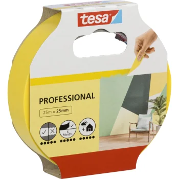 Tesa Masking Tape 56270, 25 m x 25 mm, Yellow