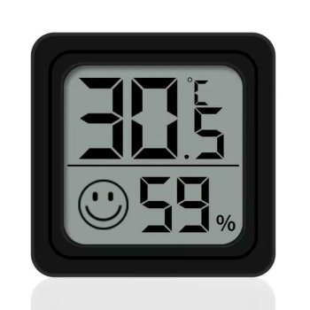 Digital Indoor Thermometer Hygrometer AG355D, Black