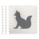 Large Kids Foam Puzzle Mat, White and Gray Animals, 6 pcs