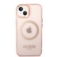 Guess iPhone 14 Case Gold Outline Magsafe Rose Gold