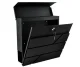Malatec S6238 Mailbox with Newspaper Tube, Black