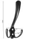 Ruhhy Wall Coat Hooks, Black, 5 pcs
