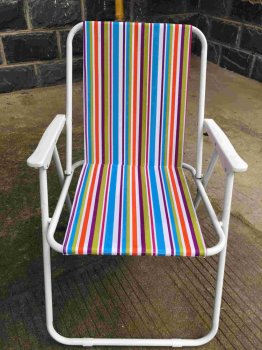 Folding Beach Chair Lightweight Camping Seat, Multicolored