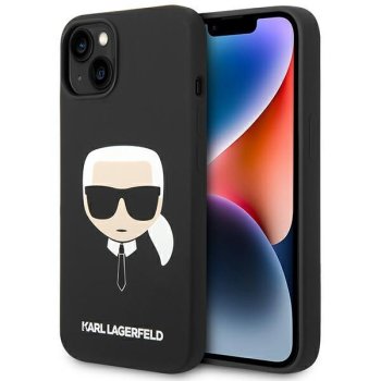 Apple iPhone 14 Plus 6.7" Karl Lagerfeld Silicone Karl`s Head Case Cover (KLHCP14MSLKHBK), Black
