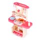 Kids Kitchen Playset with Lights, Sounds, and Working Sink, 10 Accessories, Pink