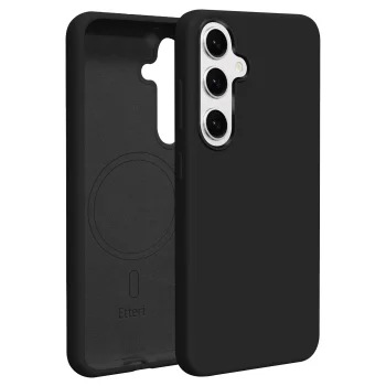 Etteri Silicone Mag Case for Samsung Galaxy S25 Plus, Black