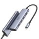 Ugreen 6-in-1 USB-C Hub - 3x USB 3.2 / HDMI 4K 60Hz / SD / TF, Gray