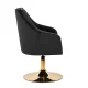Ergonomic Velvet Swivel Chair 4Rico QS-BL14G, Black