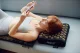 4Fizjo 418 ERGO Acupressure Mat with Pillow, Black/Gold