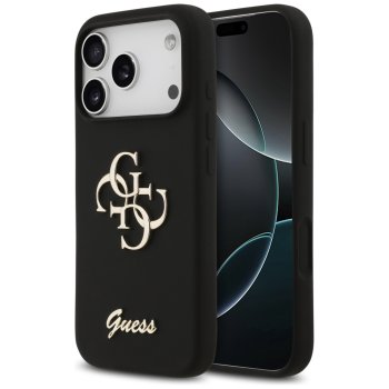 Guess Silicone Big 4G Script Phone Case Cover iPhone 17 Pro - Black