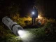 Powerful tactical LED flashlight with zoom, XPE, rechargeable, black