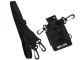 Tactical Walkie Talkie Holster and Radio Pouch with Shoulder Strap, Black