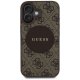 Guess 4G Circle Classic Logo MagSafe Case for iPhone 16 Brown