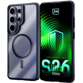 3mk Satin Armor MagCase for Samsung Galaxy S26 Ultra, Transparent Black