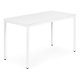 Virtuves galds ēdamgalds 120x60 cm 4-5 personām datorgalds ModernHome, balts
