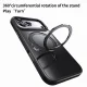 Case for iPhone 18 Pro Max / 17 Pro Max with 360° Rotating Stand, MagSafe, Black