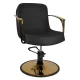 Gabbiano Bolonia Hairdressing Chair Black with Gold Base