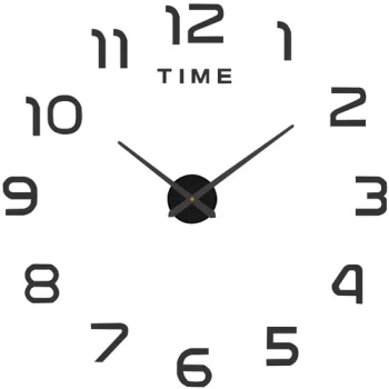 Ruhhy DIY 3D Wall Clock, Black