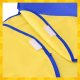 Kids Art Smock with Sleeves Kruzzel Waterproof Painting Apron Size S, yellow navy blue