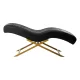 Eyelash Extension Bed Sillon Alba, Black with Gold Base