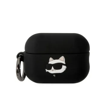 Karl Lagerfeld AirPods Pro 2 Case Silicone Choupette Head 3D, Black