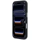 Mercedes Leather Semi Wrap Grill Pattern MagSafe Case for iPhone 17 Pro, Black