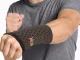 Elastic Wrist and Hand Support Brace Compression Sleeve, Black-Orange