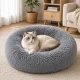 Pet Bed for Dogs and Cats, Round, 50cm, Grey