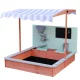 Kids Wooden Sandbox with Canopy LULILO Sablo 360° 120cm