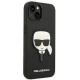 Karl Lagerfeld Saffiano Karl\'s Head Patch Case for iPhone 14 / 15 Plus, Black