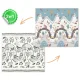 Educational Kids Folding Foam Mat 200x180x1cm Nukido NK-340, Safari-Mountains