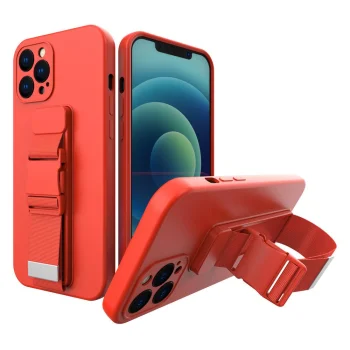 Rope Case with Lanyard for iPhone 12 Pro, Red