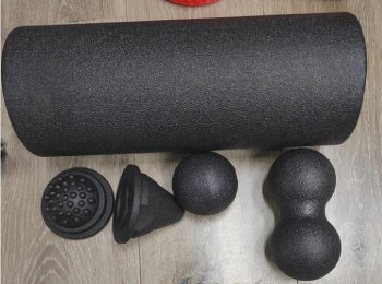 5-in-1 EPP Foam Massage Roller Set for Muscle Recovery, Black