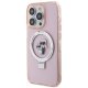 Karl Lagerfeld iPhone 15 Pro Case Ring Stand Karl & Choupette MagSafe, Pink