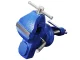 Blue Cast Iron Rotary Vise with Anvil 55mm