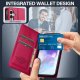 Samsung Galaxy A35 ( SM-A356E/DS ) LC.IMEEKE PU Leather Wallet Protective Book Case Cover, Red
