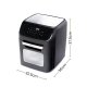 Huslog Air Fryer 1800W, Multifunctional Oven with 12 Presets and Rotisserie