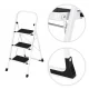 ModernHome 3-Step Folding Steel Ladder, Max 150 kg