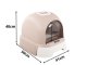 Large Enclosed Cat Litter Box with Scoop and Sliding Tray